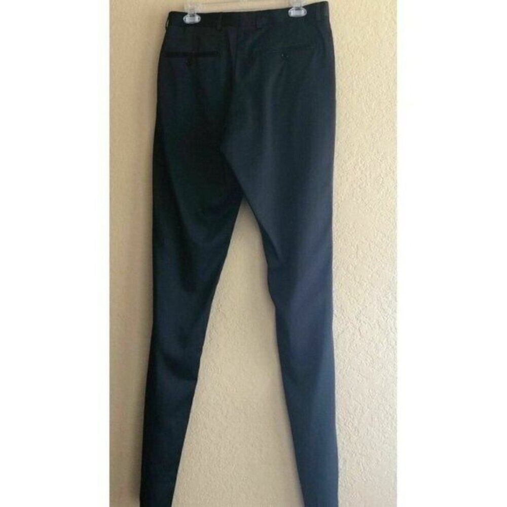 Ron Tomson Black Satin Men’s Formal Dress Pants Size 48 Classic Fit - Picture 10 of 11